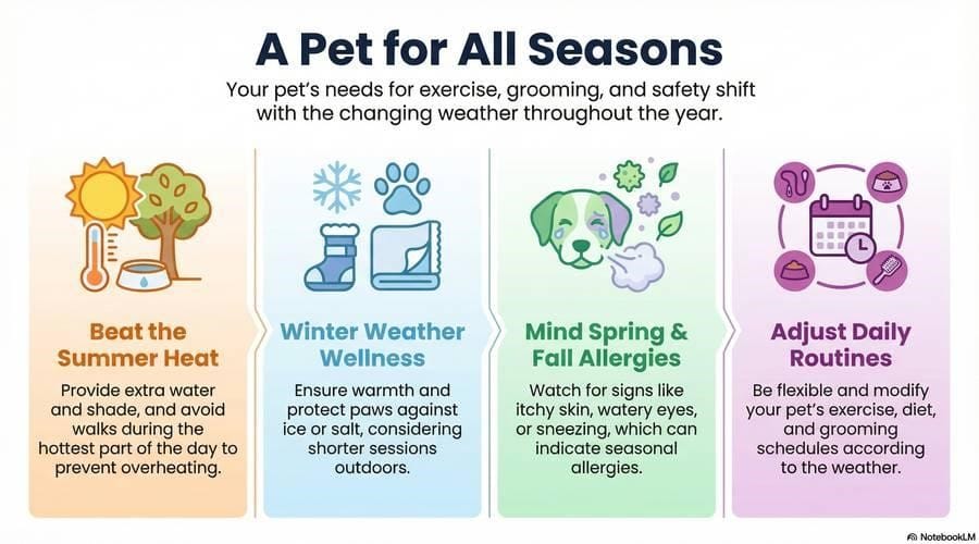 Infographic: Guide to adjust dog care with the seasons