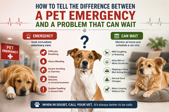 How to Tell the Difference Between a Pet Emergency and a Problem That Can Wait